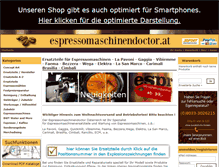 Tablet Screenshot of espressomaschinendoctor.at