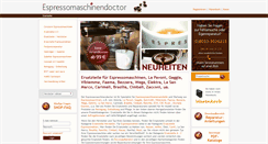 Desktop Screenshot of espressomaschinendoctor.de